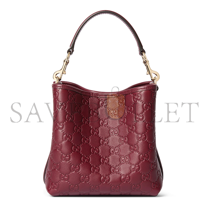 GUCCI GG EMBLEM SMALL BUCKET BAG 815118 (19*18*11cm) GUCCI GG EMBLEM SMALL BUCKET BAG 815118 (19*18*11cm)